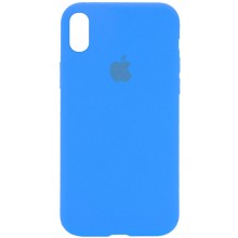 Чехол Silicone Case Full Protective (AA) для Apple iPhone XR (6.1") (Голубой)