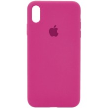 Чехол Silicone Case Full Protective (AA) для Apple iPhone XR (6.1") (Малиновый)