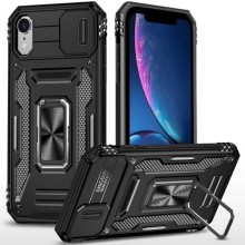 Ударостійкий чохол Camshield Army Ring для Apple iPhone XR (6.1") (Чорний)