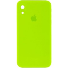 Чохол Silicone Case Square Full Camera Protective (AA) для Apple iPhone XR (6.1") (Салатовий)