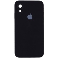 Чехол Silicone Case Square Full Camera Protective (AA) для Apple iPhone XR (6.1") (Черный)