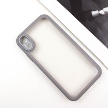 TPU чехол Transparent + Colour 1,5mm для Apple iPhone XR (6.1") – Серый