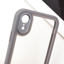 TPU чехол Transparent + Colour 1,5mm для Apple iPhone XR (6.1") – Серый