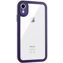 TPU чохол Transparent + Colour 1,5mm для Apple iPhone XR (6.1") – Фіолетовий