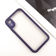 TPU чехол Transparent + Colour 1,5mm для Apple iPhone XR (6.1") – Фиолетовый