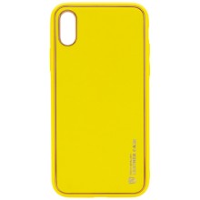 Кожаный чехол Xshield для Apple iPhone XR (6.1") – Желтый