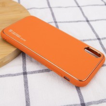 Кожаный чехол Xshield для Apple iPhone XR (6.1") – Оранжевый