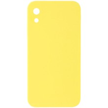 Silicone Case Square Full Camera Protective (AA) NOLOGO для Apple iPhone XR (6.1") – Жовтий