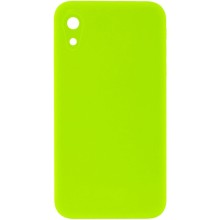 Silicone Case Square Full Camera Protective (AA) NOLOGO для Apple iPhone XR (6.1") – Салатовий