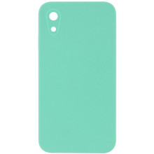 Чехол Silicone Case Square Full Camera Protective (AA) NOLOGO для Apple iPhone XR (6.1") – Бирюзовый
