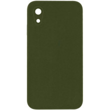 Чехол Silicone Case Square Full Camera Protective (AA) NOLOGO для Apple iPhone XR (6.1") – Зеленый