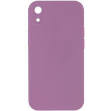 Чехол Silicone Case Square Full Camera Protective (AA) NOLOGO для Apple iPhone XR (6.1") – Лиловый