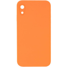 Чехол Silicone Case Square Full Camera Protective (AA) NOLOGO для Apple iPhone XR (6.1") – Оранжевый