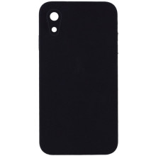 Чехол Silicone Case Square Full Camera Protective (AA) NOLOGO для Apple iPhone XR (6.1") – Черный