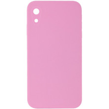 Чехол Silicone Case Square Full Camera Protective (AA) NOLOGO для Apple iPhone XR (6.1") – Розовый