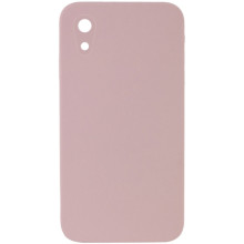 Чехол Silicone Case Square Full Camera Protective (AA) NOLOGO для Apple iPhone XR (6.1") – Розовый