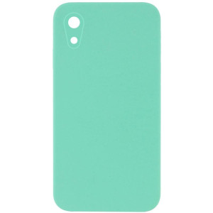 Чехол Silicone Case Square Full Camera Protective (AA) NOLOGO для Apple iPhone XR (6.1") – Бирюзовый