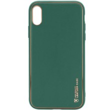 Кожаный чехол Xshield для Apple iPhone XR (6.1") – Зеленый