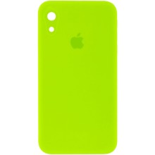 Чехол Silicone Case Square Full Camera Protective (AA) для Apple iPhone XR (6.1") – Салатовый