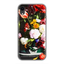 Брендновые Чехлы для iPhone Xr - (PREMIUMPrint) (Nike цветы)