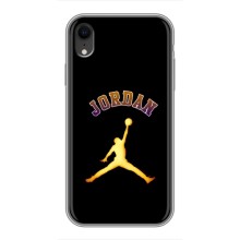Чохли для iPhone Xr - з картинкою JORDAN (AlphaPrint) (Jordan Gold)