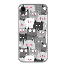 Чехлы с Котиками для iPhone Xr (VPrint) (Рисованные котики)