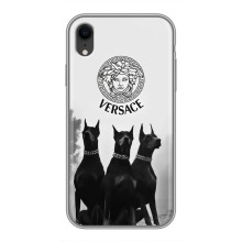 Чехлы VERSACE для Айфон Хр (PREMIUMPrint) (Доберман Версаче)