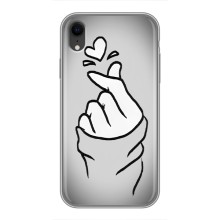 Чохол з принтом для iPhone Xr (AlphaPrint - Знак сердечка) (Значок Love)