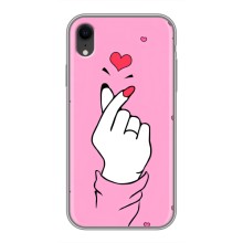 Чохол з принтом для iPhone Xr (AlphaPrint - Знак сердечка) (Знак Love)