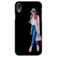 Чехол с картинкой Модные Девчонки iPhone Xr – Девушка со смартфоном