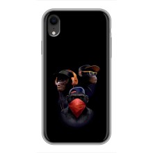 Чохол з Мавпами iPhone Xr - (AlphaPrint) (Три мавпи)