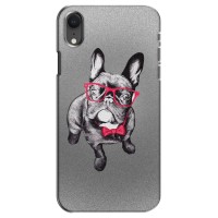 Чехол (ТПУ) Милые собачки для iPhone Xr – Бульдог в очках
