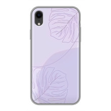 Чехол цветочный дизайн для iPhone Xr – Монстера фиолетовая