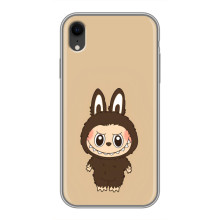 Чехол с Лабубу на iPhone Xr – Коричневый Лабубу
