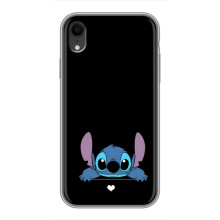 Чехол с принтом Стич на iPhone Xr (Стич на черном)