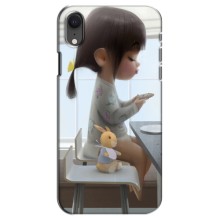 Девчачий Чехол для iPhone Xr (Девочка с игрушкой)