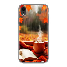 Чехол с уникальным дизайном «Осень с кофе» для iPhone Xr – Кофе и дождь