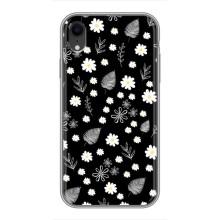 Чохли з тематикою "КВІТИ" на iPhone Xr (цвітіння на чорному)