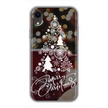 Рождественские Чехлы для iPhone Xr (VPrint) (Елочка узорная)