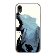 Силіконовий бампер з картинкою звірів для iPhone Xr (Ведмідь та ліс)