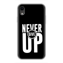 Силиконовый Чехол на iPhone Xr с картинкой Nike (Never Give UP)