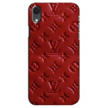 Текстурный Чехол Louis Vuitton для Айфон Xr (Красный ЛВ)