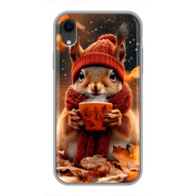 Друкований чохол 'Звірята з кавою' для iPhone Xr – Білка з кавою
