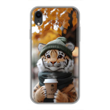 Друкований чохол 'Звірята з кавою' для iPhone Xr – Тигр з кавою