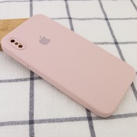 Чохол Silicone Case Square Full Camera Protective (AA) для Apple iPhone XS Max (6.5") – Рожевий