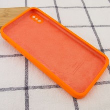 Чехол Silicone Case Square Full Camera Protective (AA) для Apple iPhone XS Max (6.5") – Оранжевый