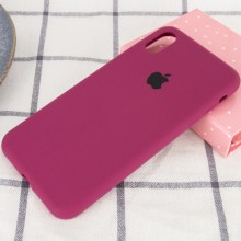 Чохол Silicone Case Full Protective (AA) для Apple iPhone XS Max (6.5") – Бордовий