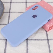 Чехол Silicone Case Full Protective (AA) для Apple iPhone XS Max (6.5") – Голубой