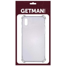 TPU чохол GETMAN Ease logo посилені кути для Apple iPhone XS Max (6.5") – Серый (прозрачный)