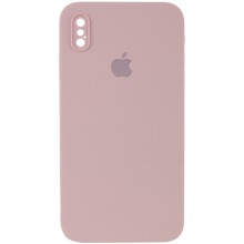 Чехол Silicone Case Square Full Camera Protective (AA) для Apple iPhone XS Max (6.5") – Розовый